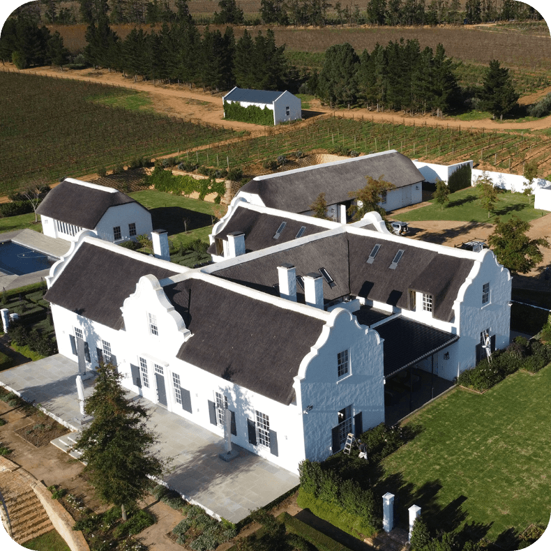 Thatching farm house