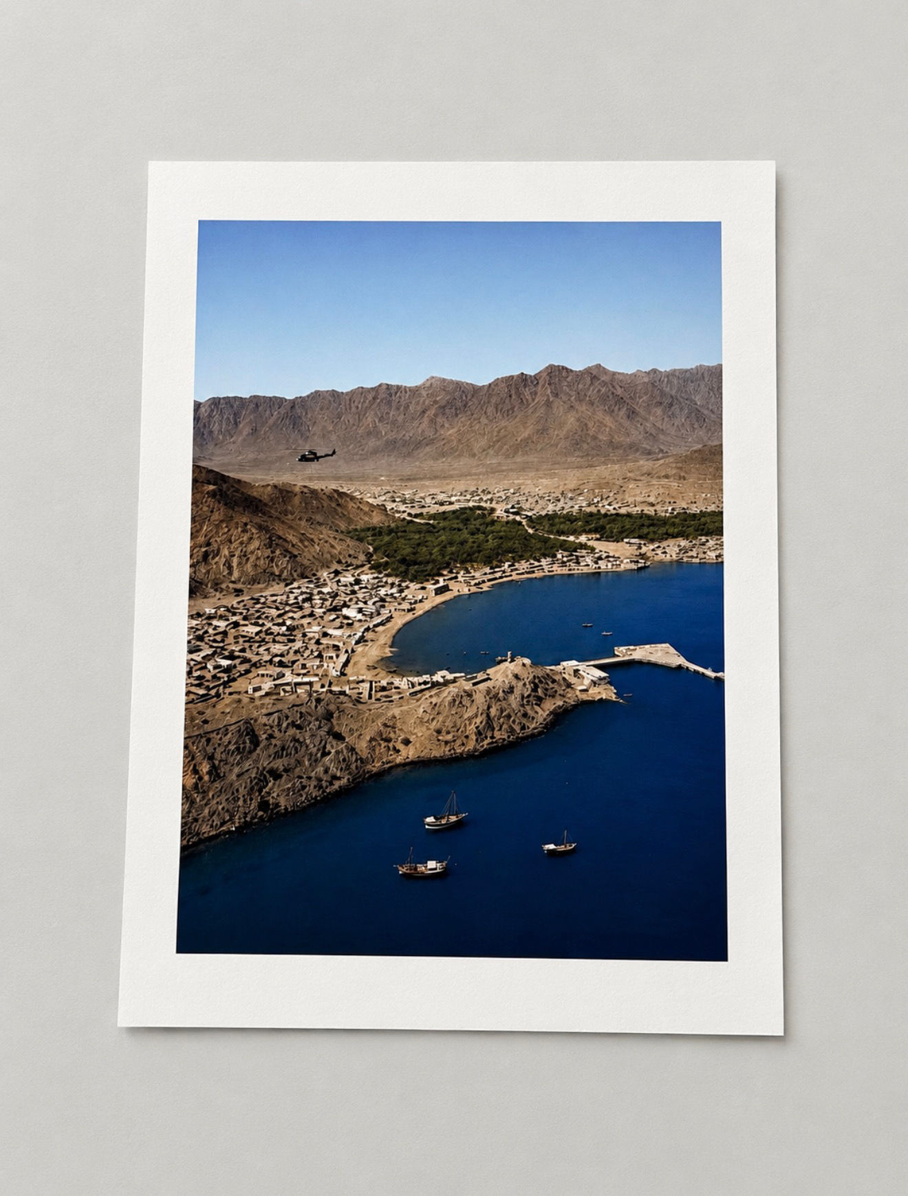 A4 Print Khor Fakkan Aerial View