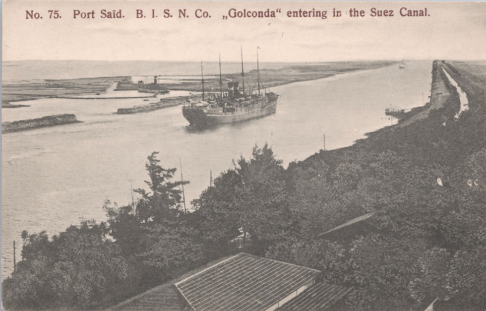 PC02 PC02126 – SS Golconda Entering Suez Canal, Port Said
