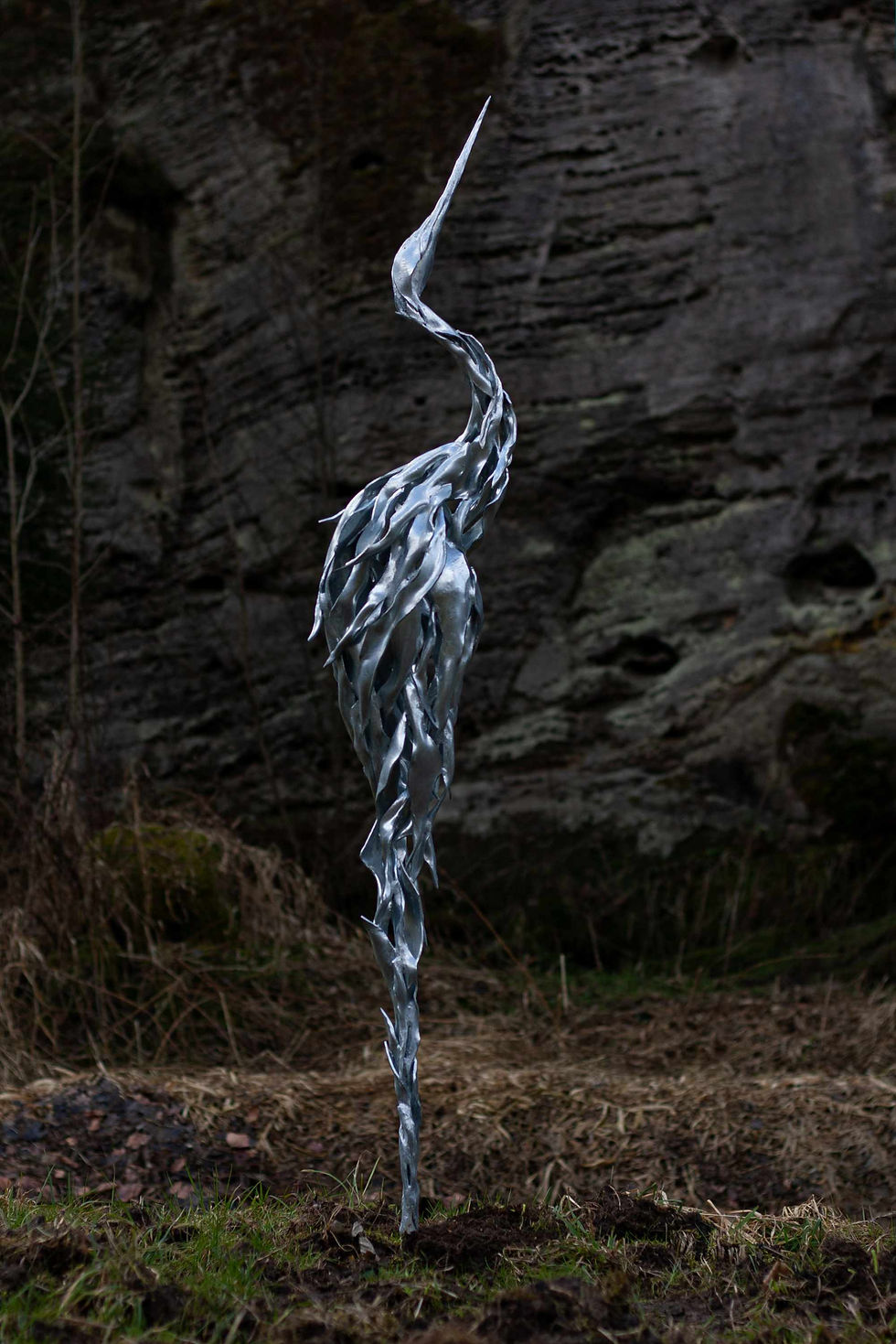 Miniatura: Volavka stříbrná - socha k vodnímu prvku