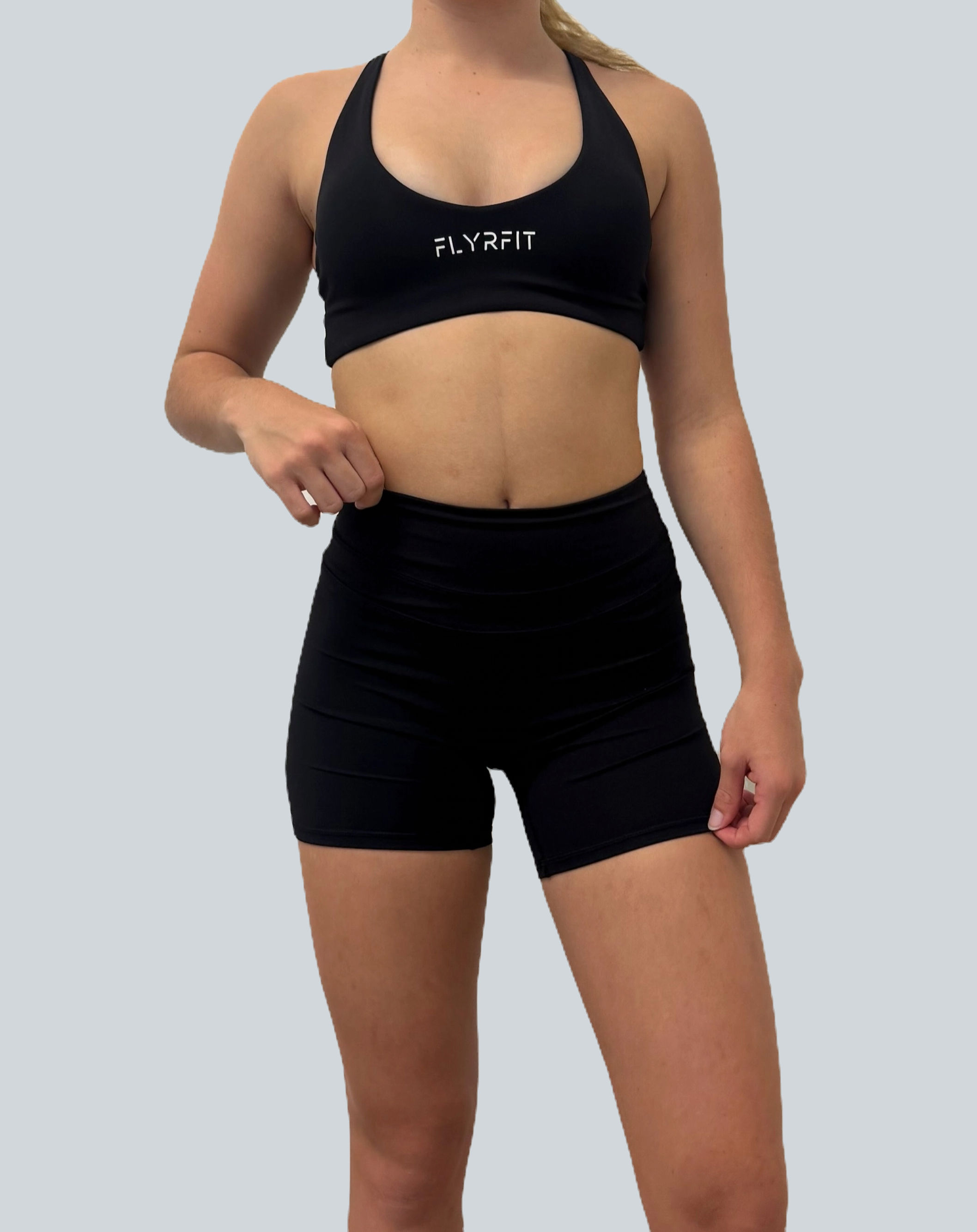 LuxeTwist Active Shorts - Black