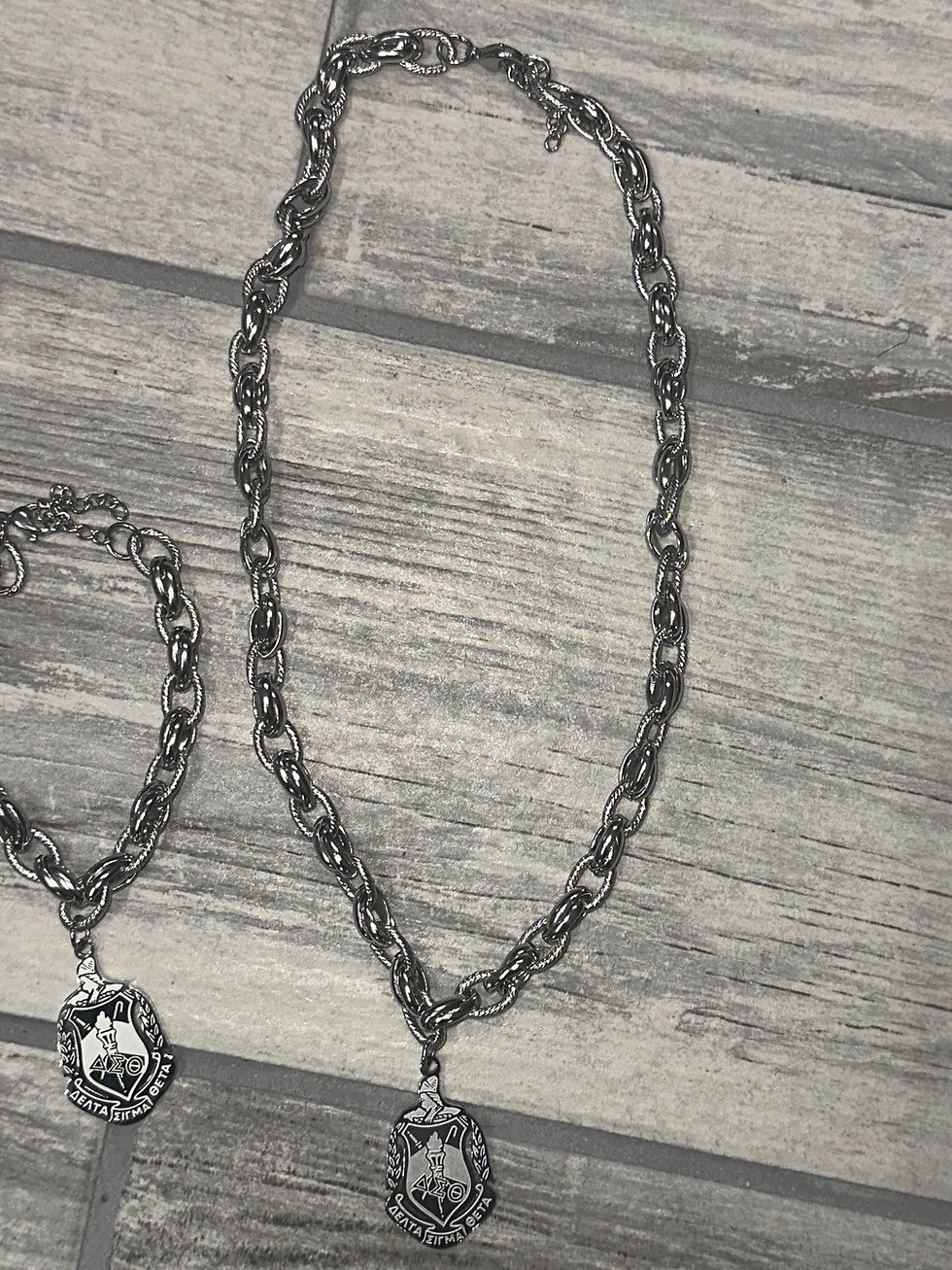 Thumbnail: SET - Silver Necklace and Bracelet Set