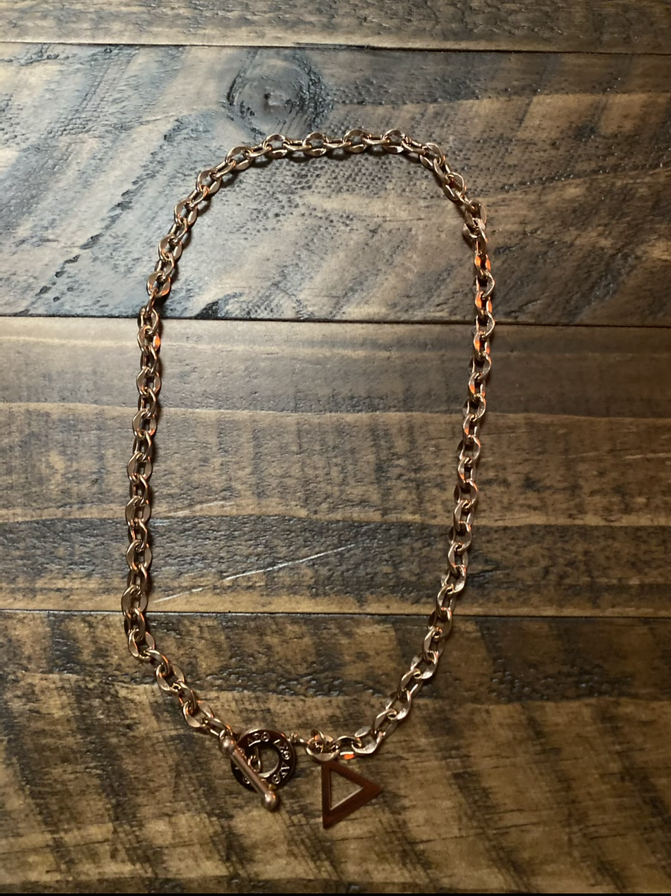 Thumbnail:  ΔΣΘ Stainless Steel Necklace - Rose Gold