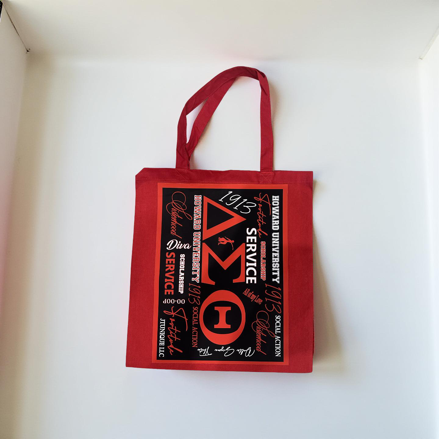 Red Canvas Tote
