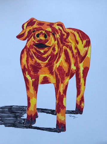 Dieren in verschillende technieken