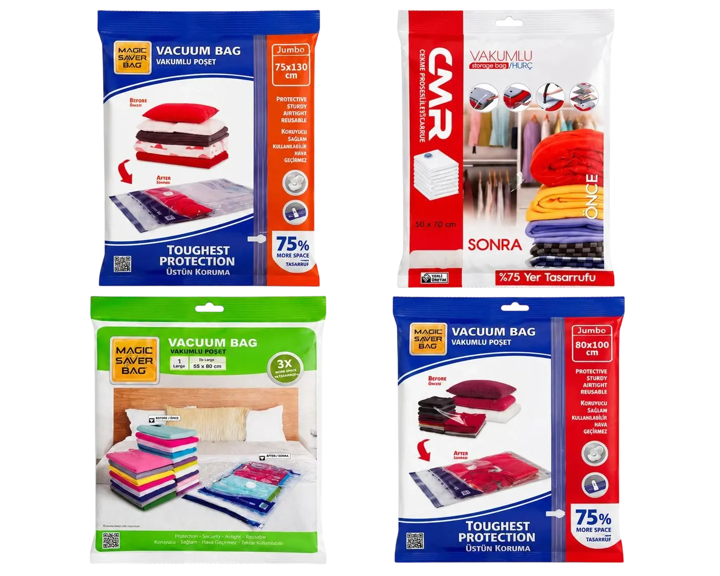 Vakumlu Hurç Saklama Poşeti Vakumlu Storage Bag