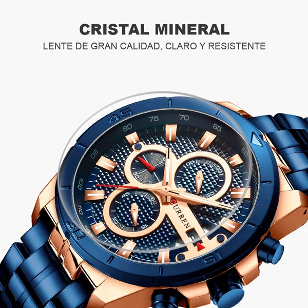 Miniatura: Reloj Curren Análogo Reci Negro