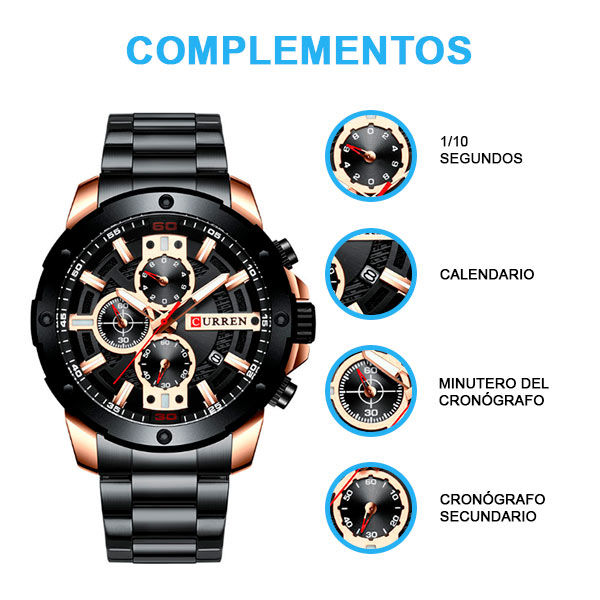 Miniatura: Reloj Curren Análogo Triato Negro