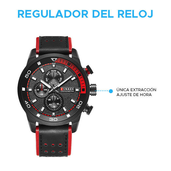 Miniatura: Reloj Curren Análogo Hole Negro