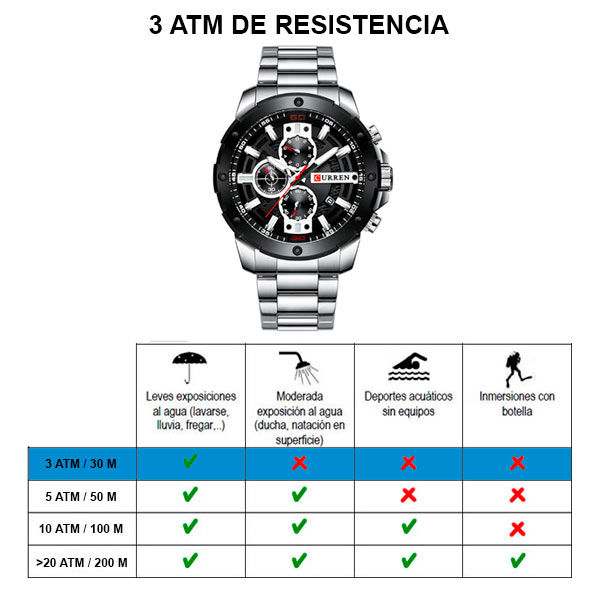 Miniatura: Reloj Curren Análogo Triato Platado