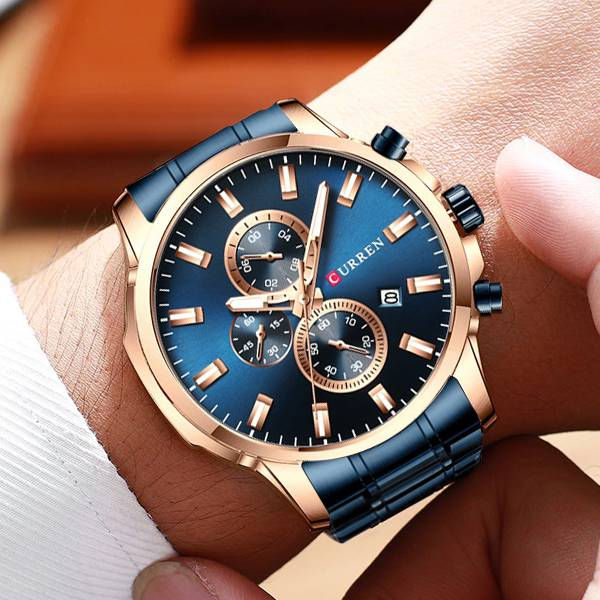 Miniatura: Reloj Curren Análogo Rizato Azul
