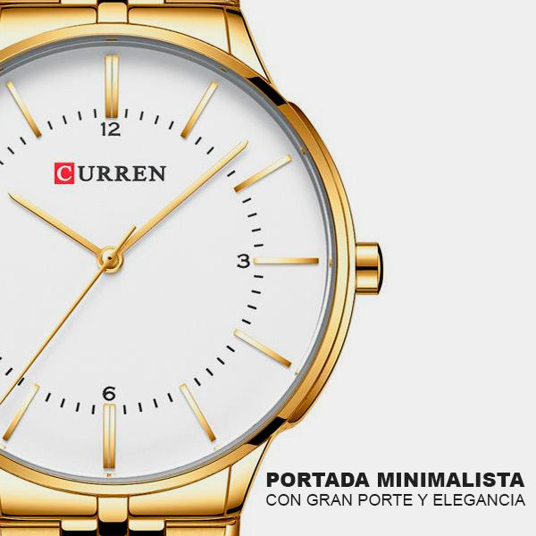 Miniatura: Reloj Curren Análogo Moon Dorado