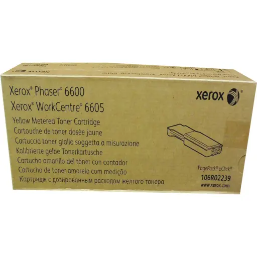 Cartucho de tóner amarillo dosificado Xerox Phaser 6600/WorkCentre 6605 (106R2239)