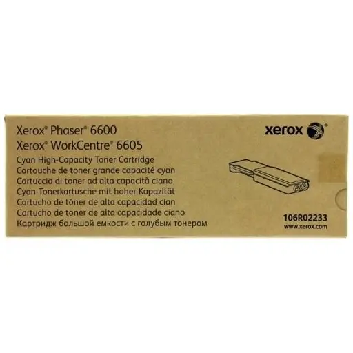 Cartucho de tóner cian Xerox Phaser 6600 106R2233