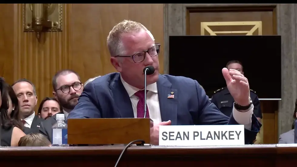Sean Plankey, President Donald Trump’s nominee for CISA director, speaks during his Senate Homeland Security Committee hearing. Retrieved from Senate Homeland Security Committee.
