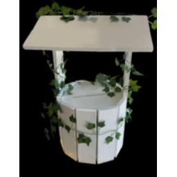 White wooden wishing well hire rentals ipswich qld wedding event party decor decorations ultimatelegance