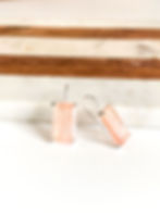 Thumbnail: SHADOW EARRINGS ~ Peach Quartz ~ Sterling Silver