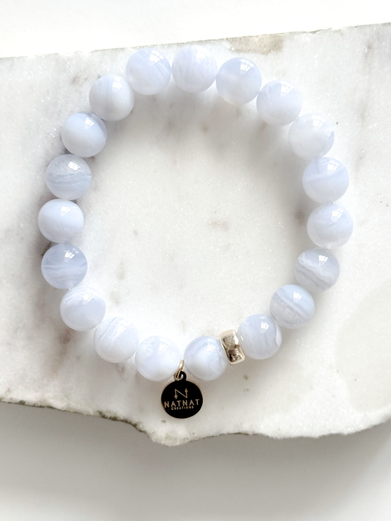  SADIE STRETCH BRACELET ~ Blue Lace Agate