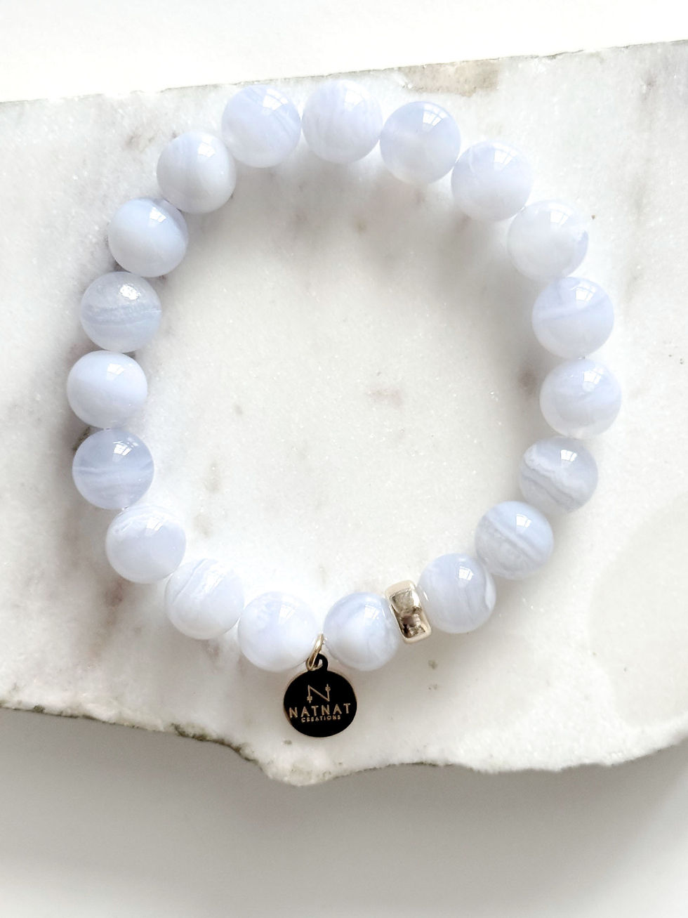 copy SADIE STRETCH BRACELET ~ Blue Lace Agate
