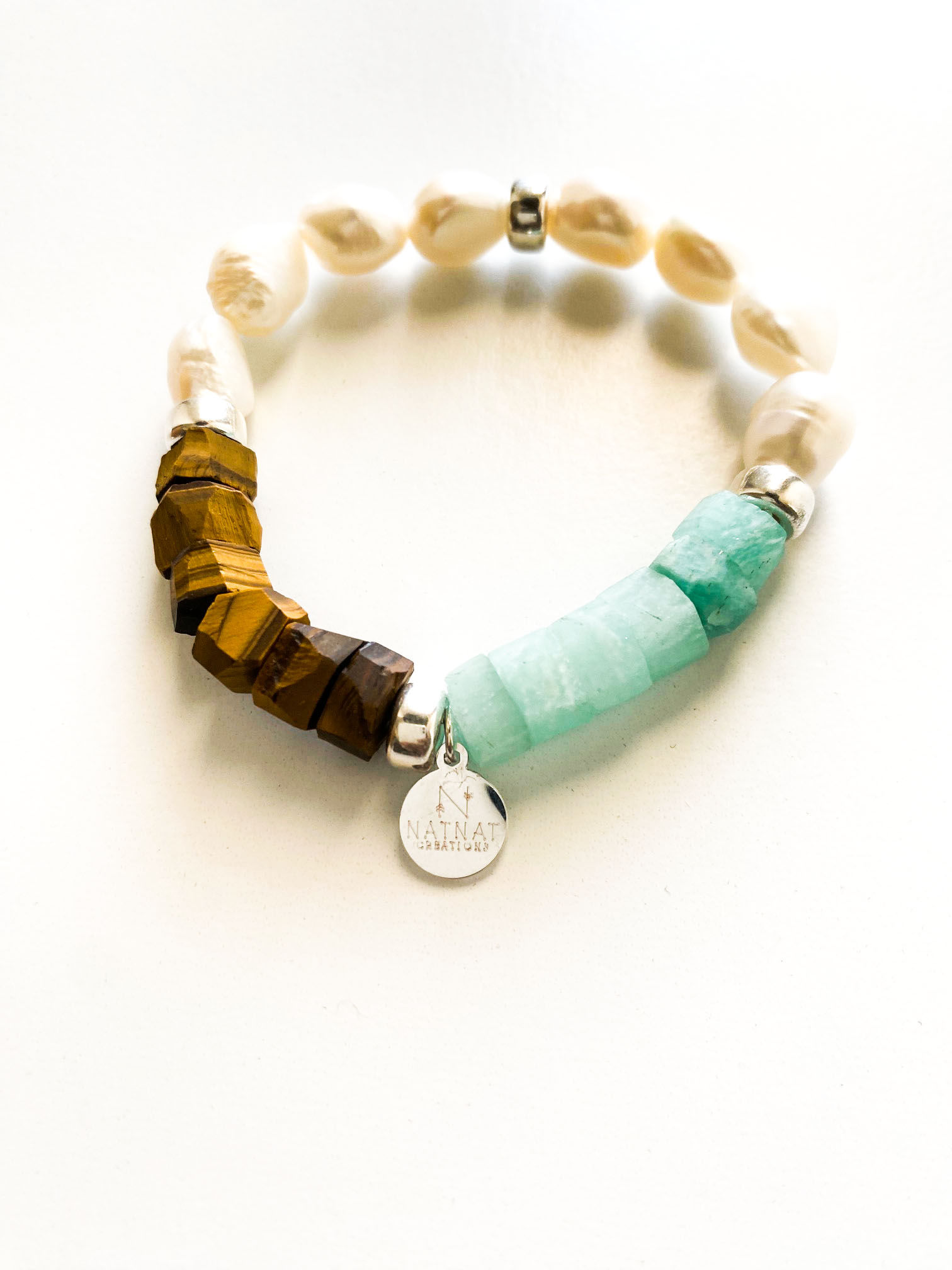 NOVO STRETCH BRACELET ~ Amazonite/Tiger Eyes