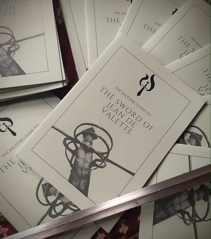 Print design and copy: The Balefire Guide to the Sword of Jean de Valette