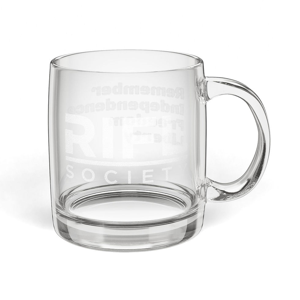 Thumbnail: RIFL Word Art Glass Coffee Mug | Engraved 12.25oz