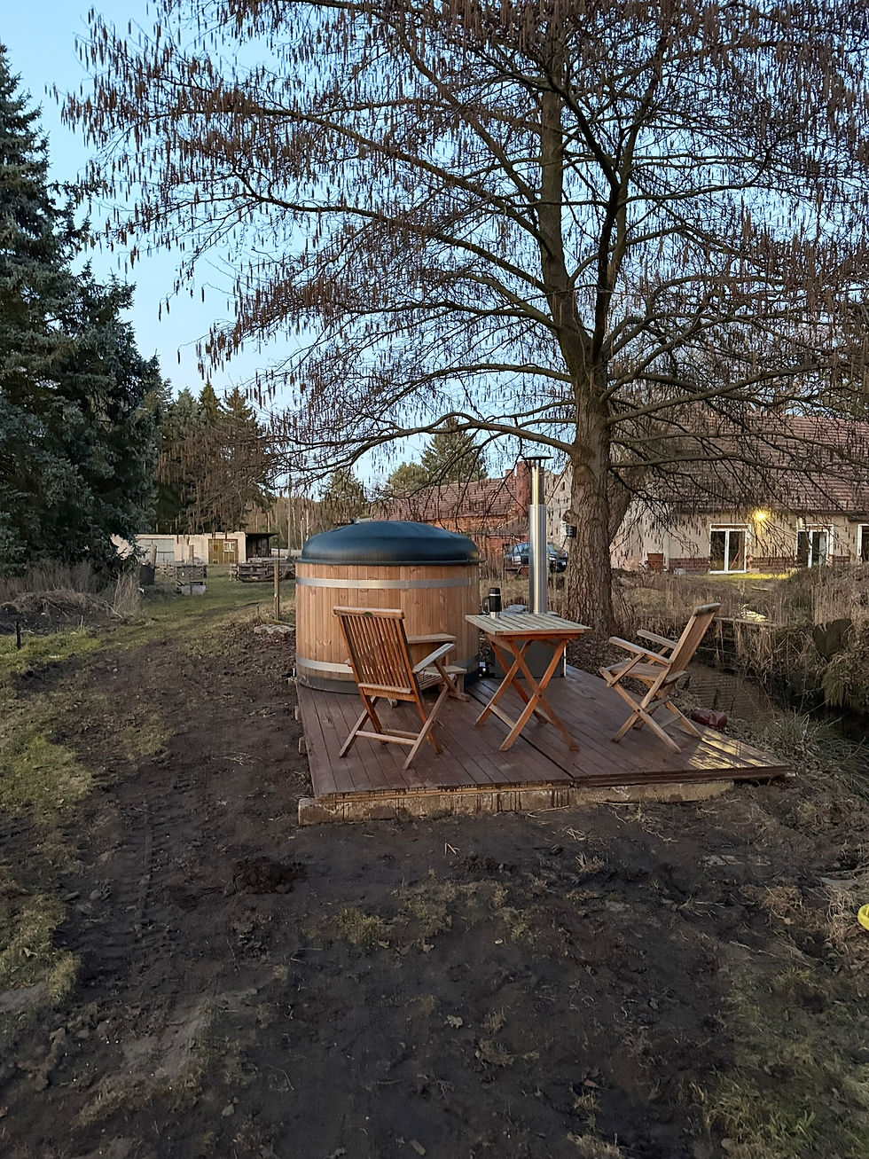 Entspannung mitten in der Natur – Unser Hot Tub an der Fuchsmühle
