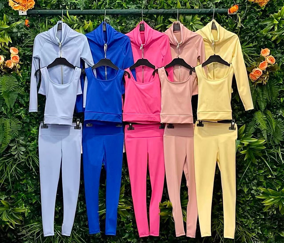 Thumbnail: MONROE three piece fashion gym set 