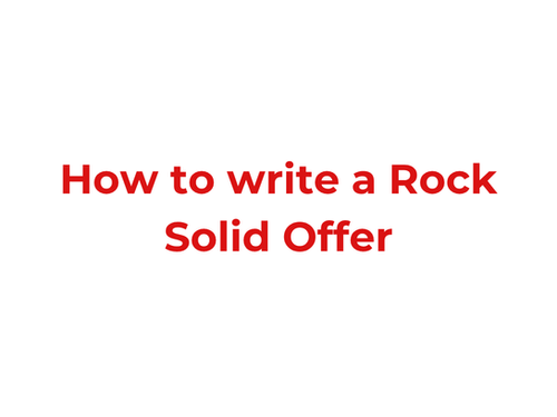 How to write a Rock Solid Offer