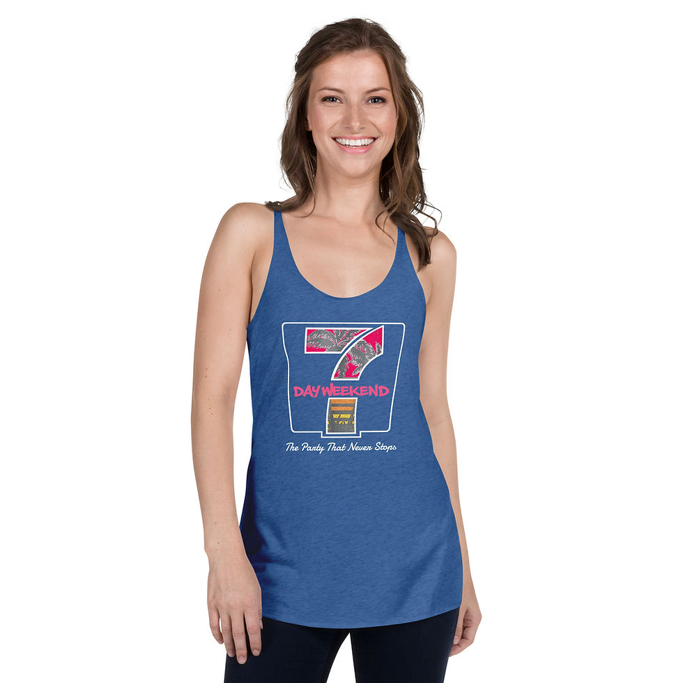 Thumbnail: 7 Day Weekend Women's Racerback Tank (multiple colors available)