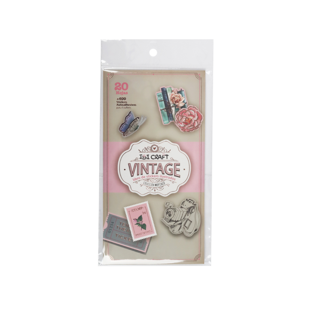 SET DE STICKERS "VINTAGE" 20 HOJAS