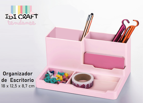 ORGANIZADOR PLÁSTICO DE ESCRITORIO IBI CRAFT TENDANCE
