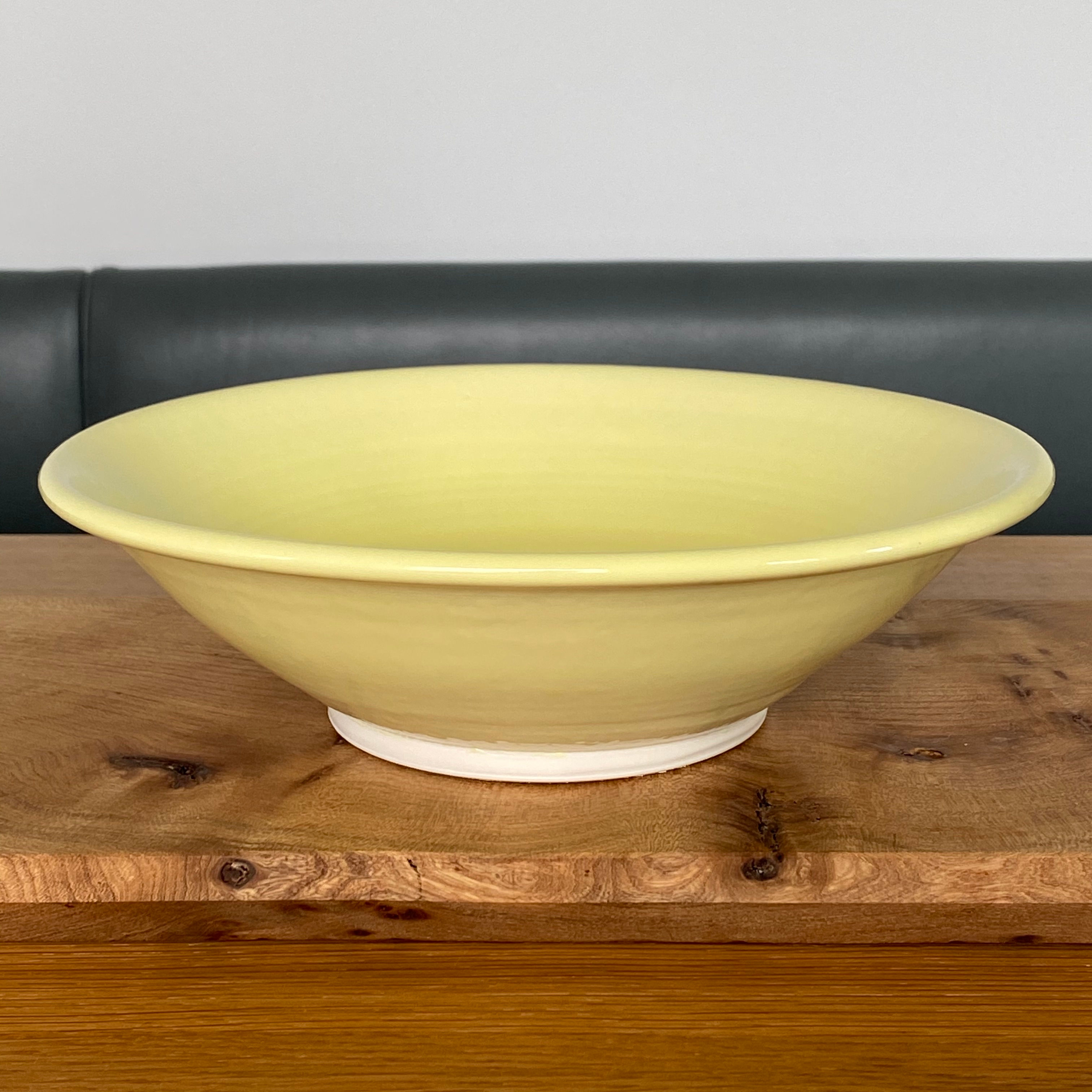Pale yellow porcelain bowl