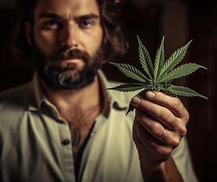 man-holds-marijuana-leaf-his-hands-contemplating-its-intricate-beauty-pondering-its-divers