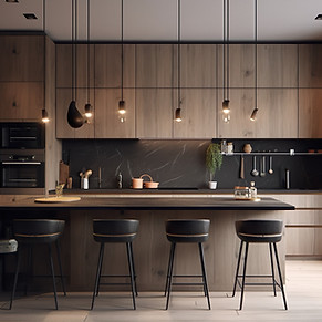 kitchen-modern-interior-design-loft-room-with-wooden-black-furnishing-dining-table-chairs-