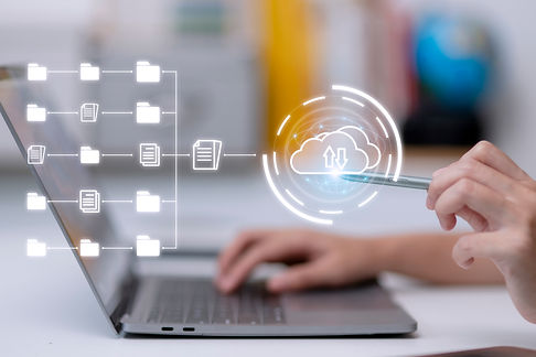 document-folder-manage-hybrid-cloud-system-download-upload-data-cloud-computing-document-m