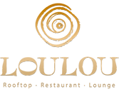 This image illustrates the Loulou logo in gold color