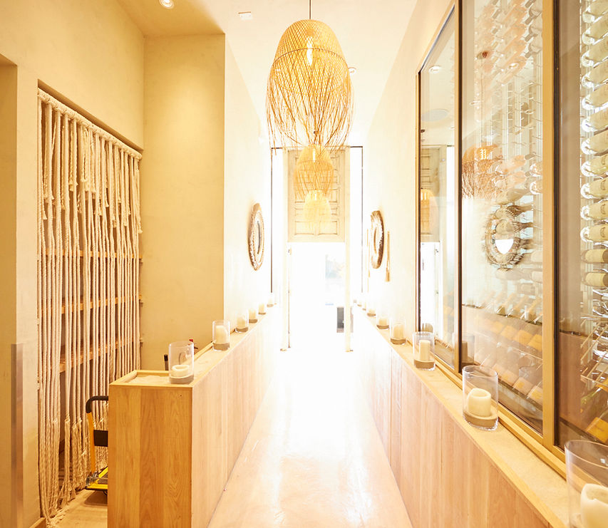 Hallway of the restaurant entrance