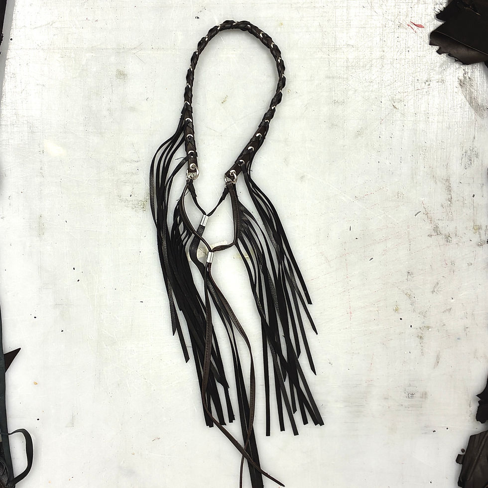 Leather Fringe Halo