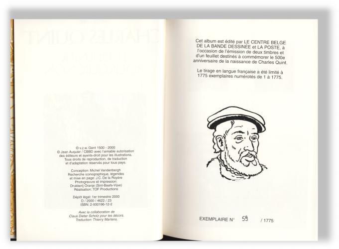 Miniature : Hec Leemans Charles Quint Dernier Bourguignon signe Luxe 2000  Phila BD