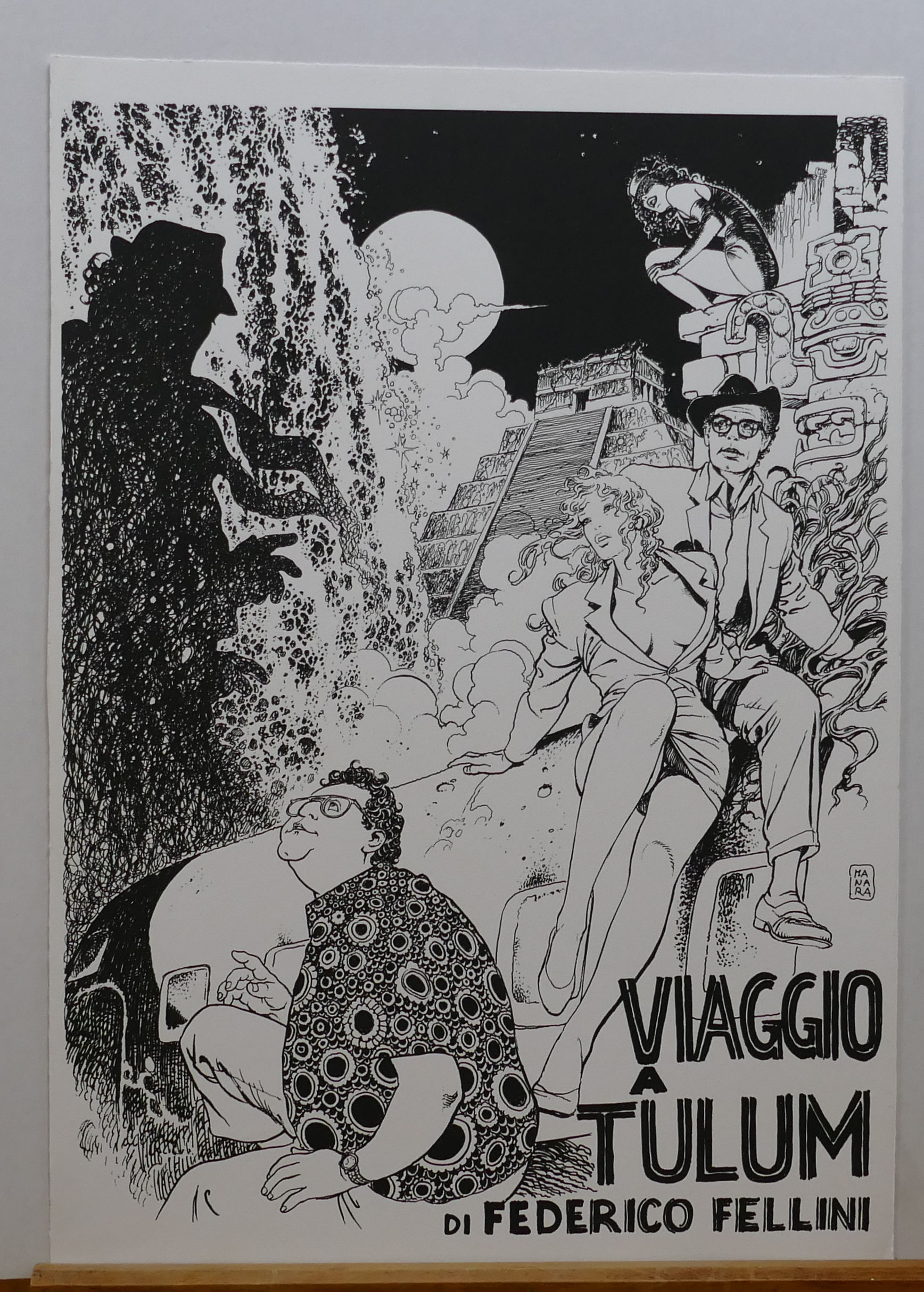 Manara  Portfolio Fellini extrait  Voyage a Tulum n/b