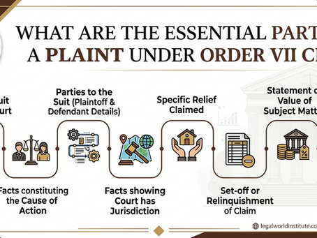 What Are the Essential Parts of a Plaint Under Order VII CPC?