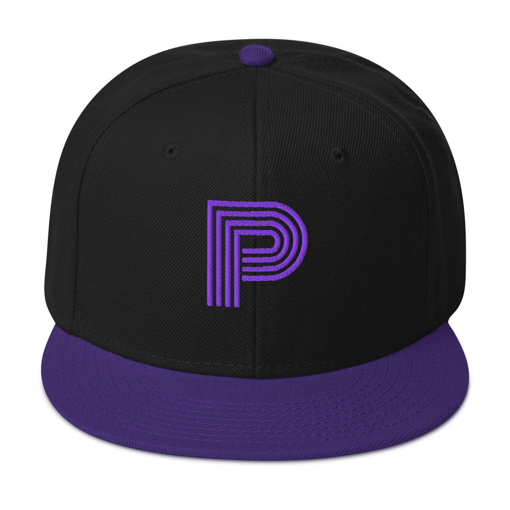 Snapback Hat Purple P/ Black Purple Lid