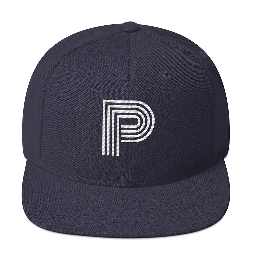 Thumbnail: Snapback Hat Solid Colors Options. On White "P" 