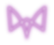 Logo der Maskenwerkstatt Marianne Meinl Wien mit lila neon glow rundherum