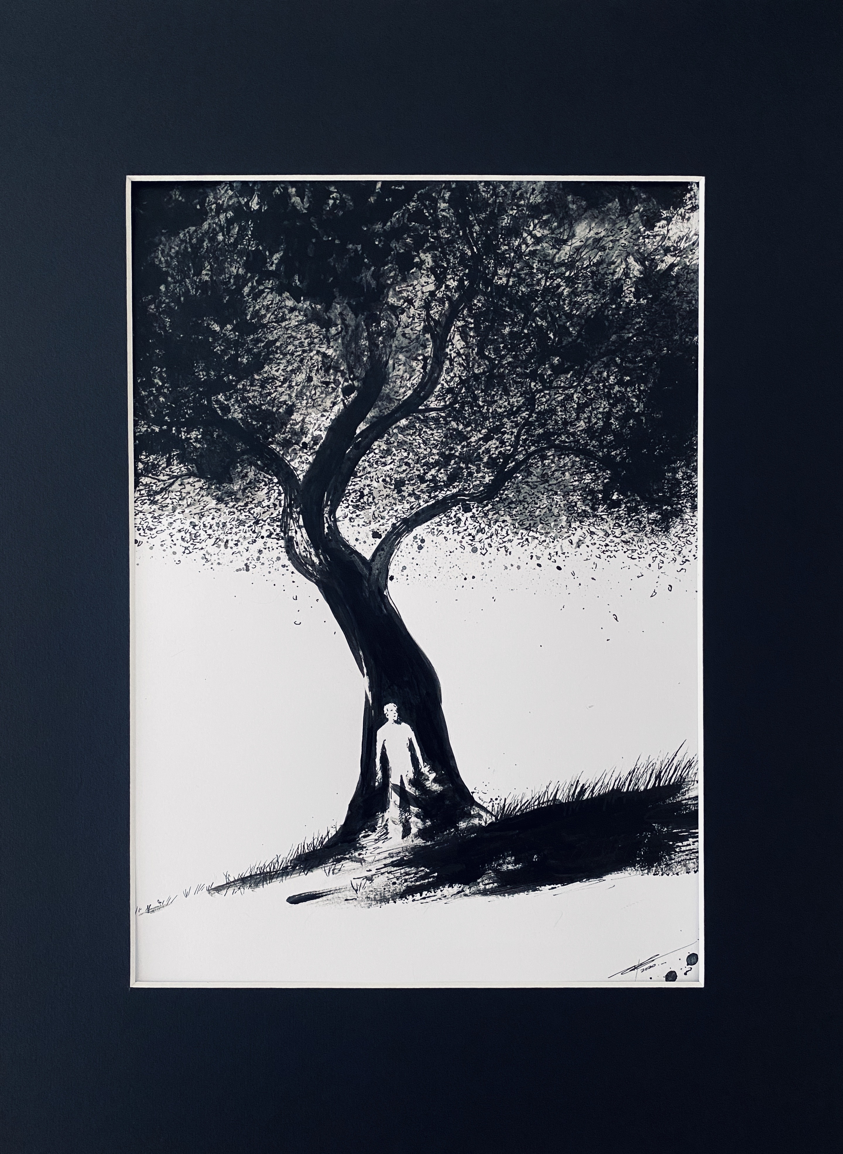 Untitled (man in front of tree)