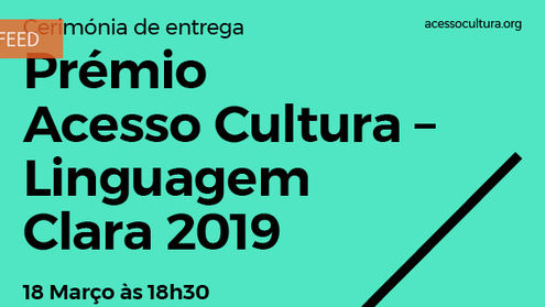 Acesso Cultura: entrega do prémio Linguagem Clara 2019
