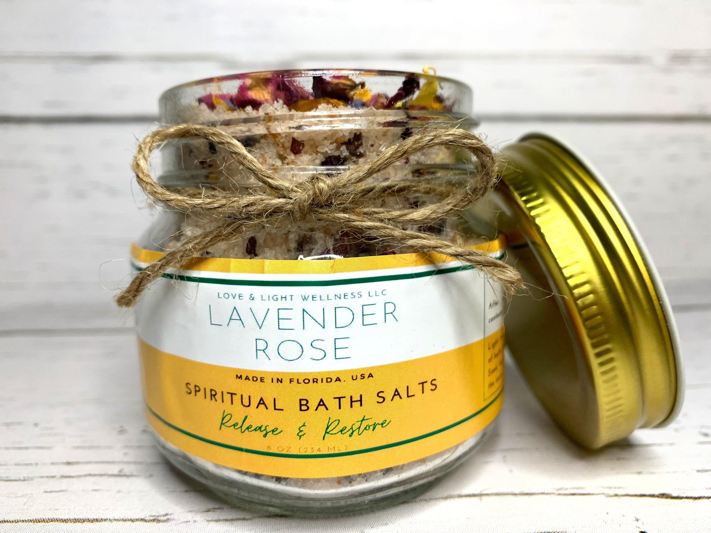 Lavender Rose Spiritual Bath Salts 8 oz.
