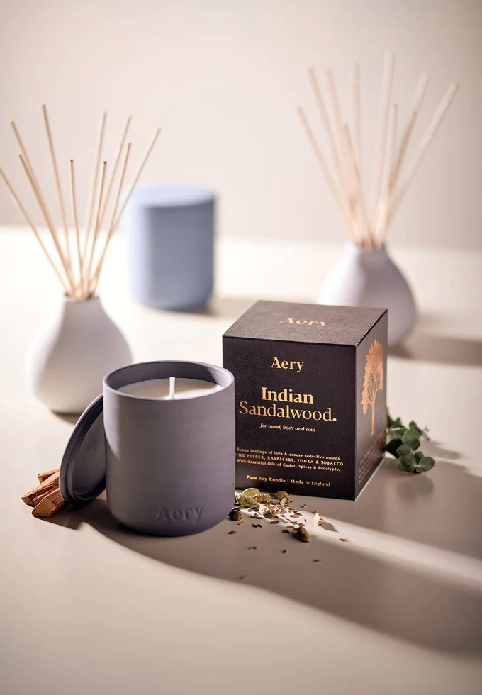 Thumbnail: Indian Sandalwood Scented Candl EA