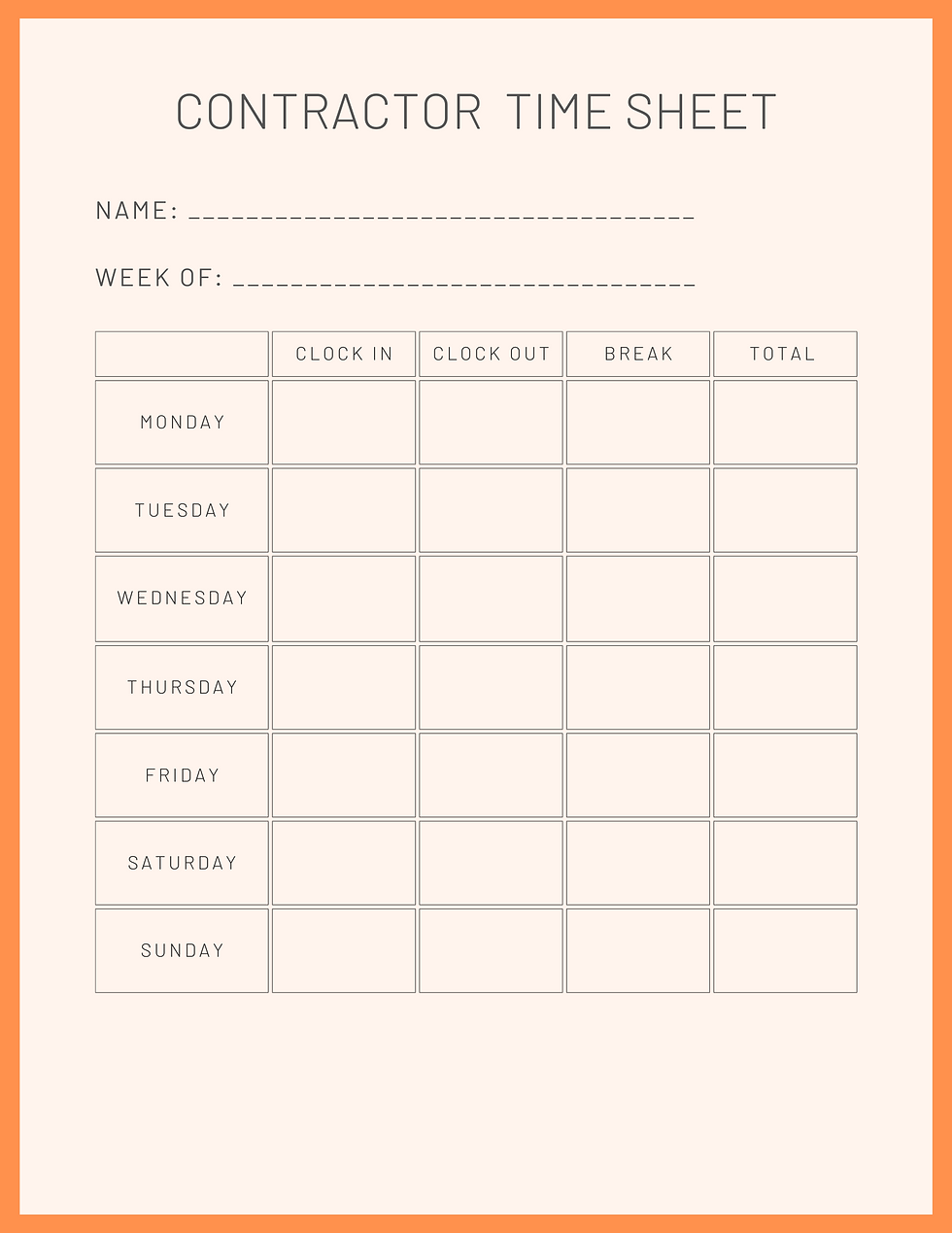 Contractor timesheet Umbrella Search